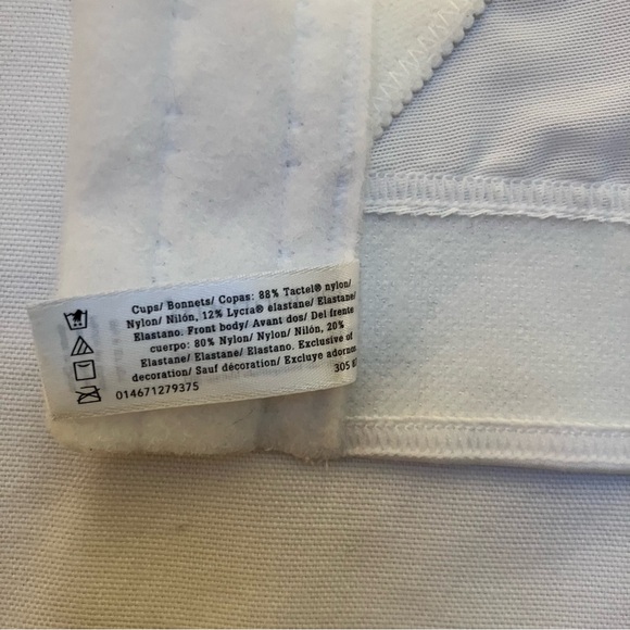 Maidenform White Nylon Strapless Bra Bustier Corset Size 36C 7715 Shaped Cup - Picture 8 of 9